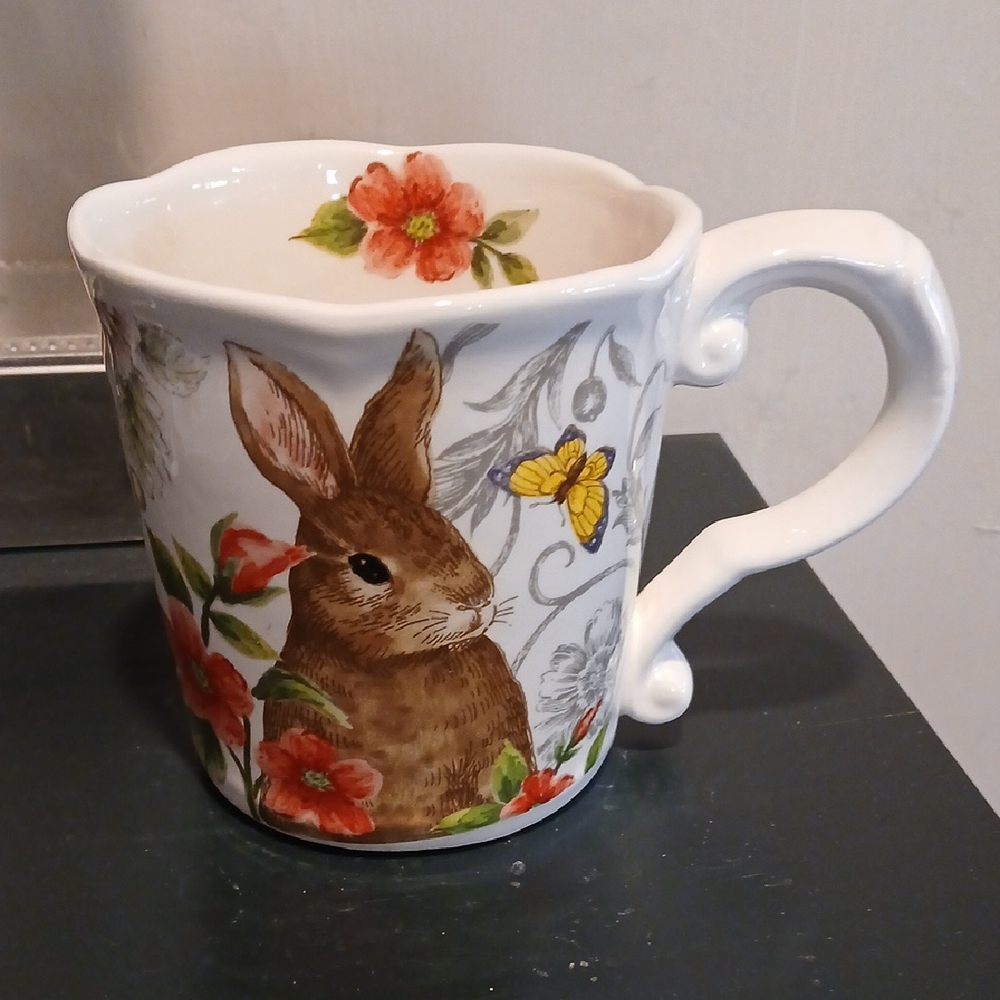Floral Rabbit Mug